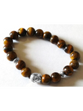 Blacksmith Tiger Eye Buddha Bracelet for Women & Men- Tiger Eye Bracelet.