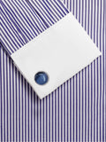 Blacksmith Purple Cat's Eye Stone Cufflink for Men - Fashion Accessories for Blazer , Tuxedo , Coat and Shirt