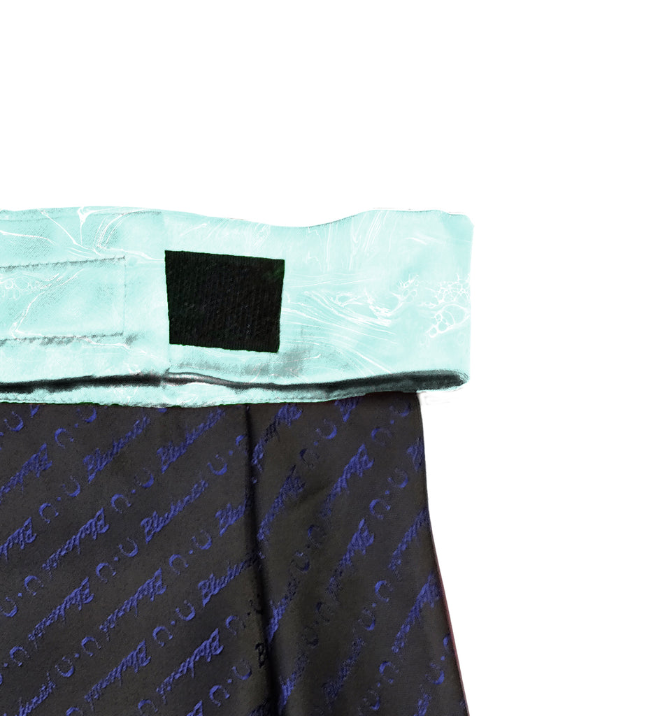 Blacksmith Marble Green Printed Cravat Neck Scarf And Matching Pocket Square Set For Men.