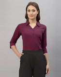 blacksmith wine casual shirt for women corporate & office wear