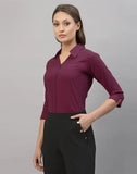 blacksmith wine casual shirt for women corporate & office wear