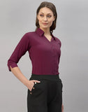 blacksmith wine casual shirt for women corporate & office wear