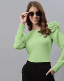 Blacksmith Mint Green Puff Sleeve Top