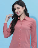 blacksmith carot pink casual shirt for women corporate & office wear