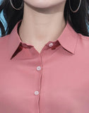 blacksmith carot pink casual shirt for women corporate & office wear