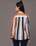 blacksmith multicoloured striped top for casual, corporate & office wear