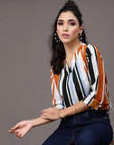 blacksmith multicoloured striped top for casual, corporate & office wear