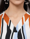 blacksmith multicoloured striped top for casual, corporate & office wear