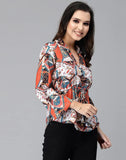 blacksmith multicoloured women casual printed shirt for casual, corporate & office wear