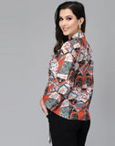 blacksmith multicoloured women casual printed shirt for casual, corporate & office wear