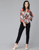 blacksmith multicoloured women casual printed shirt for casual, corporate & office wear