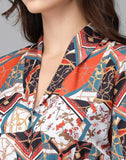 blacksmith multicoloured women casual printed shirt for casual, corporate & office wear