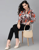 blacksmith multicoloured women casual printed shirt for casual, corporate & office wear