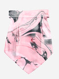 Blacksmith | Blacksmith Fashion | Blacksmith Marble Pink and Black Printed Cravat Neck Scarf And Matching Pocket Square Set For Men