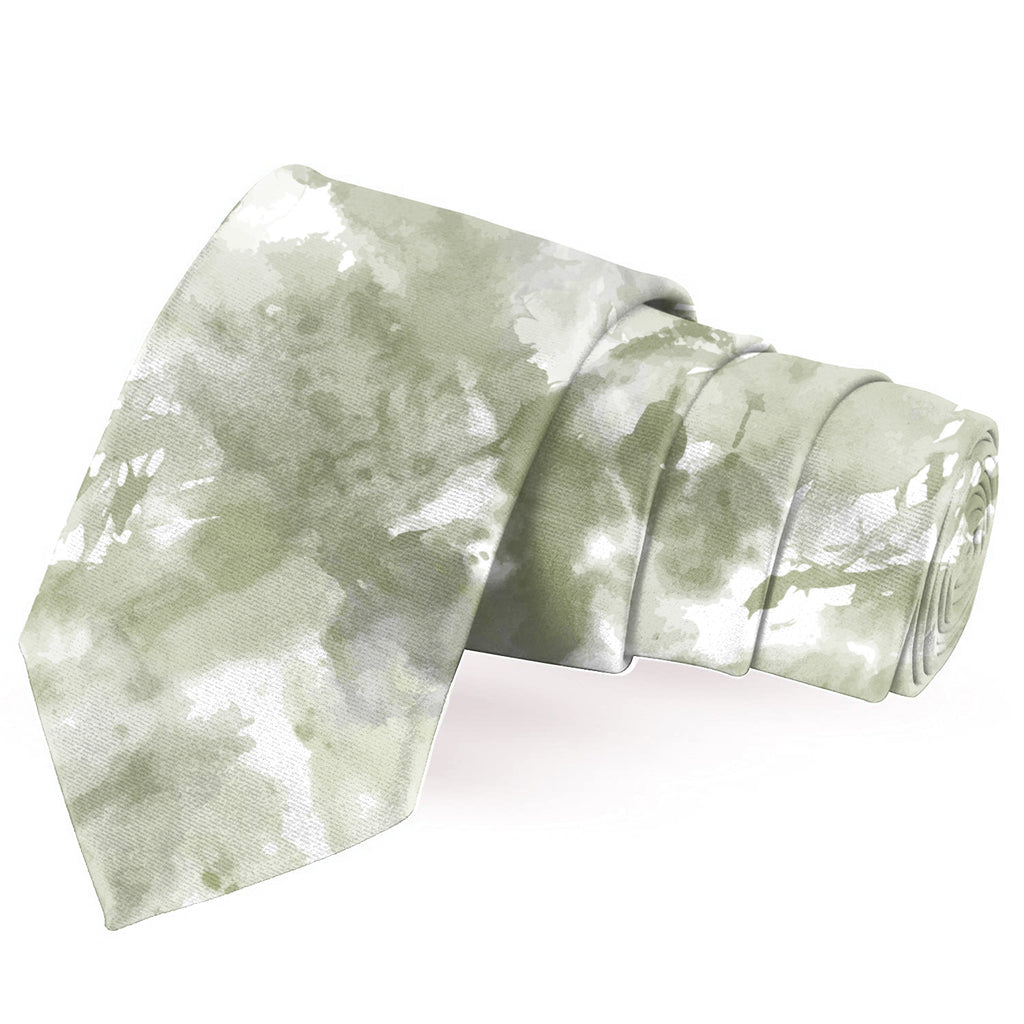 Blacksmith Marble Green and White Printed Tie for Men - Fashion Accessories for Blazer , Tuxedo or Coat