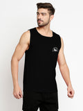 Blacksmith Black Cotton Number 28 Sando For Men - Gym Sando For Men.