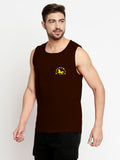 Blacksmith Brown Cotton Number 17 Sando For Men - Gym Sando For Men.