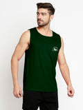 Blacksmith Dark Green Cotton Number 7 Sando For Men - Gym Sando For Men.