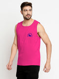 Blacksmith Dark Pink Cotton Number 93 Sando For Men - Gym Sando For Men.