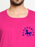 Blacksmith Dark Pink Cotton Number 45 Sando For Men - Gym Sando For Men.