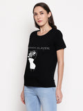 Blacksmith Fashion Slayer Mint And Black Top For Women and Girls - 100% Soft Cotton Bio Washed