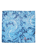 Blacksmith Deep Blue Paisley Printed Pocket Square for Men