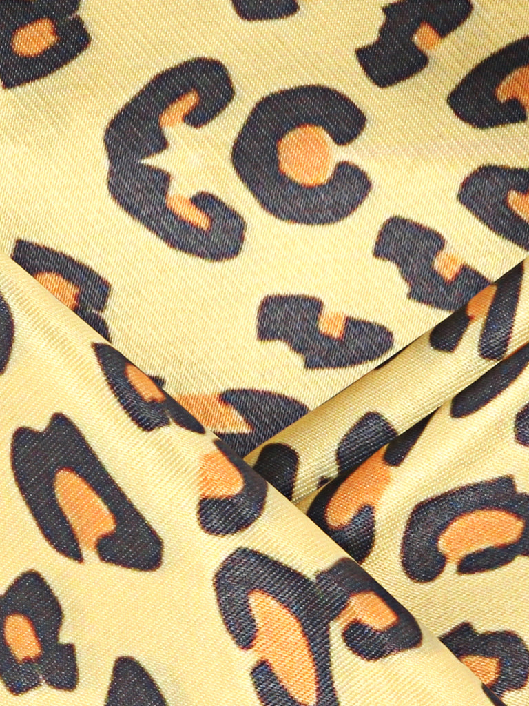 Blacksmith Leopard ,Tiger Yellow Printed Pocket Square for Men