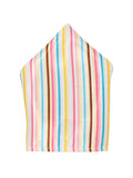 Blacksmith Pink and Cream Stripes Printed Pocket Square for Men