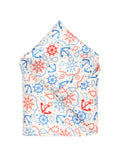 Blacksmith Cream Anchor Sailor Printed Pocket Square for Men