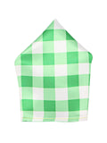 Blacksmith Green and White Checks Printed Pocket Square for Men