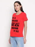 Blacksmith Brand New Day Red And Black Top For Women and Girls - 100% Soft Cotton Bio Washed