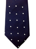 Blacksmith Navy Blue Polka Dot Tie for Men