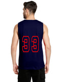 Blacksmith Navy Blue Cotton Number 33 Sando For Men - Gym Sando For Men.