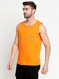 Blacksmith Orange Cotton Number 45 Sando For Men - Gym Sando For Men.