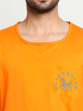 Blacksmith Orange Cotton Number 45 Sando For Men - Gym Sando For Men.