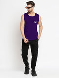 Blacksmith Purple Cotton Number 17 Sando For Men - Gym Sando For Men.