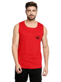 Blacksmith Red Cotton Number 1 Printed Sando For Men - Gym Sando For Men.