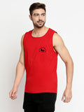 Blacksmith Red Cotton Number 1 Printed Sando For Men - Gym Sando For Men.