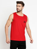 Blacksmith Red Cotton Number 1 Printed Sando For Men - Gym Sando For Men.