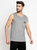 Blacksmith Silver Cotton Number 18 Sando For Men - Gym Sando For Men.