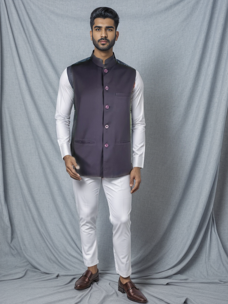 Blacksmith Armani Purple Jacquard Modi Jacket for Men ARMANI