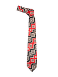 Blacksmith Red Chevron Printed Tie for Men - Fashion Accessories for Blazer , Tuxedo or Coat