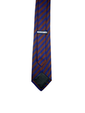 Blacksmith Brown and Purple Stripes Tie for Men.