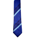 Blacksmith Royal blue stripe Jacquard Tie for Men