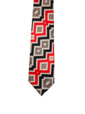 Blacksmith Red Chevron Printed Tie for Men - Fashion Accessories for Blazer , Tuxedo or Coat