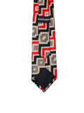 Blacksmith Red Chevron Printed Tie for Men - Fashion Accessories for Blazer , Tuxedo or Coat