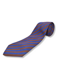 Blacksmith Brown and Purple Stripes Tie for Men.