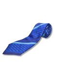 Blacksmith Royal blue stripe Jacquard Tie for Men