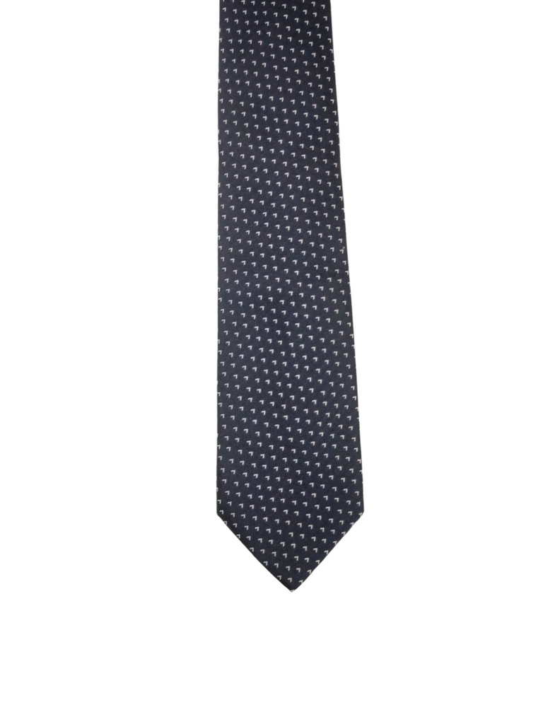 Blacksmith Navy Blue V Birds Printed Tie for Men - Fashion Accessories for Blazer , Tuxedo or Coat
