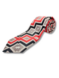 Blacksmith Red Chevron Printed Tie for Men - Fashion Accessories for Blazer , Tuxedo or Coat